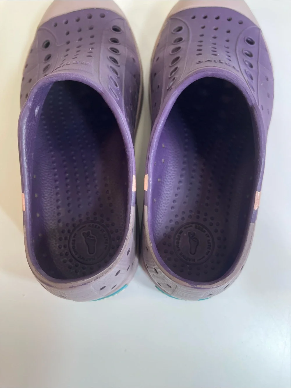 Native Jefferson Shoes Purple Little Kids Child C12 Rubber / Water Shoe Girls